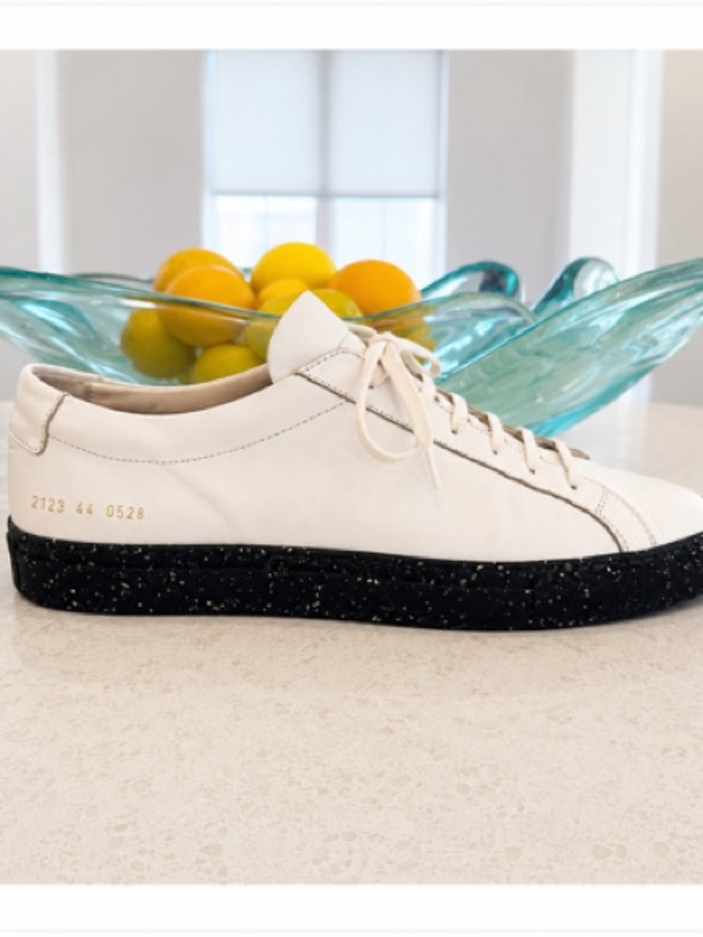 Common Projects Original Achilles Low White Leather Sneakers US 11 & Gold Stamp - Picture 3 of 5